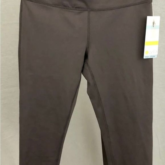 Zella Studio Lite Crop Leggings - Grey Sparrow Size Small - Picture 4 of 6